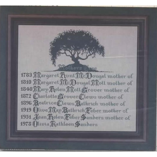 Mother's Tree - Lavender and Lace - Grille de point de croix broderie
