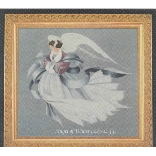 Angel of Winter - Lavender and Lace - Grille de point de croix broderie
